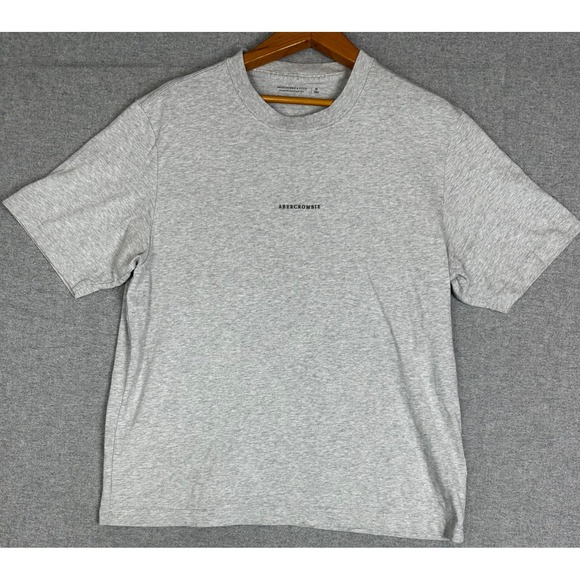 Abercrombie & Fitch Other - Abercrombie Fitch T Shirt Mens M Gray Premium Polished Tee Textured Logo